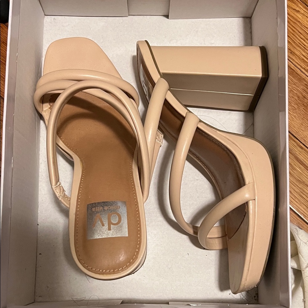 DV by Dolce Vita Women's Nude Strappy Heels